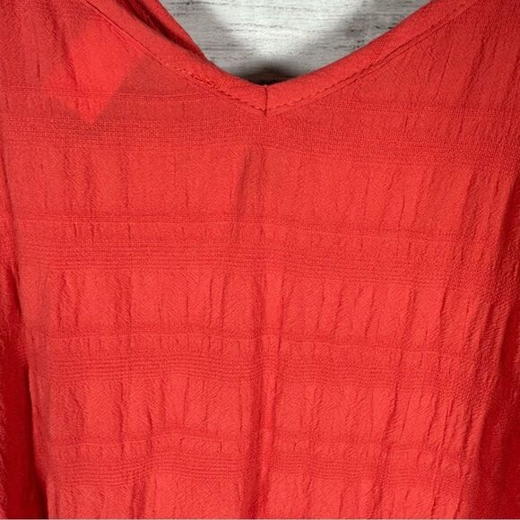 Torrid Terracotta Orange Textured Crinkled Flared Tie Front Cami 0 10-12 L - Picture 6 of 6